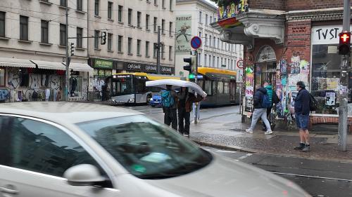 Stadtbild: Matratzentransport